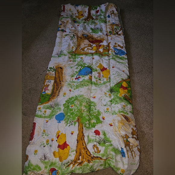 unbranded Other - Winnie the Pooh Vintage Adult Size Sleeping Bag Blanket Quilt Retro 60s/70s?
